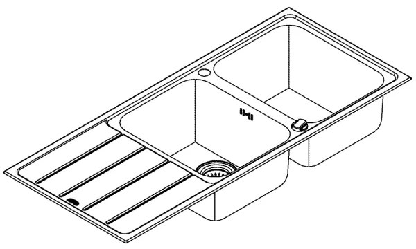 GROHE 31588SD1 - Drez K500 1160 × 500 mm nerez
