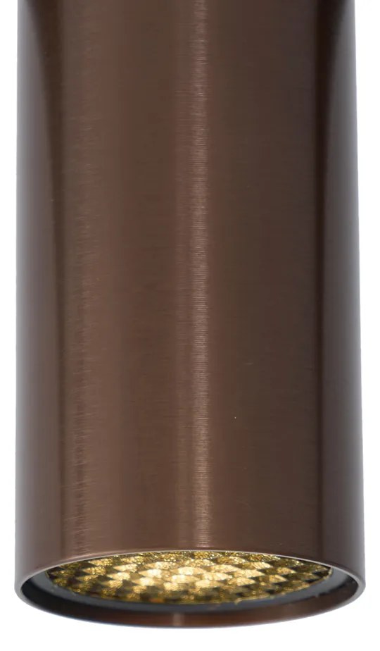 Moderný reflektor tmavý bronz pre koľajnicový systém 1-fázový GU10 35mm - Slimline Nubee Honey