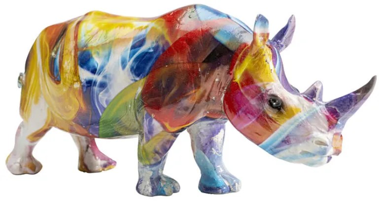 Rhino dekorácia 17 cm mix
