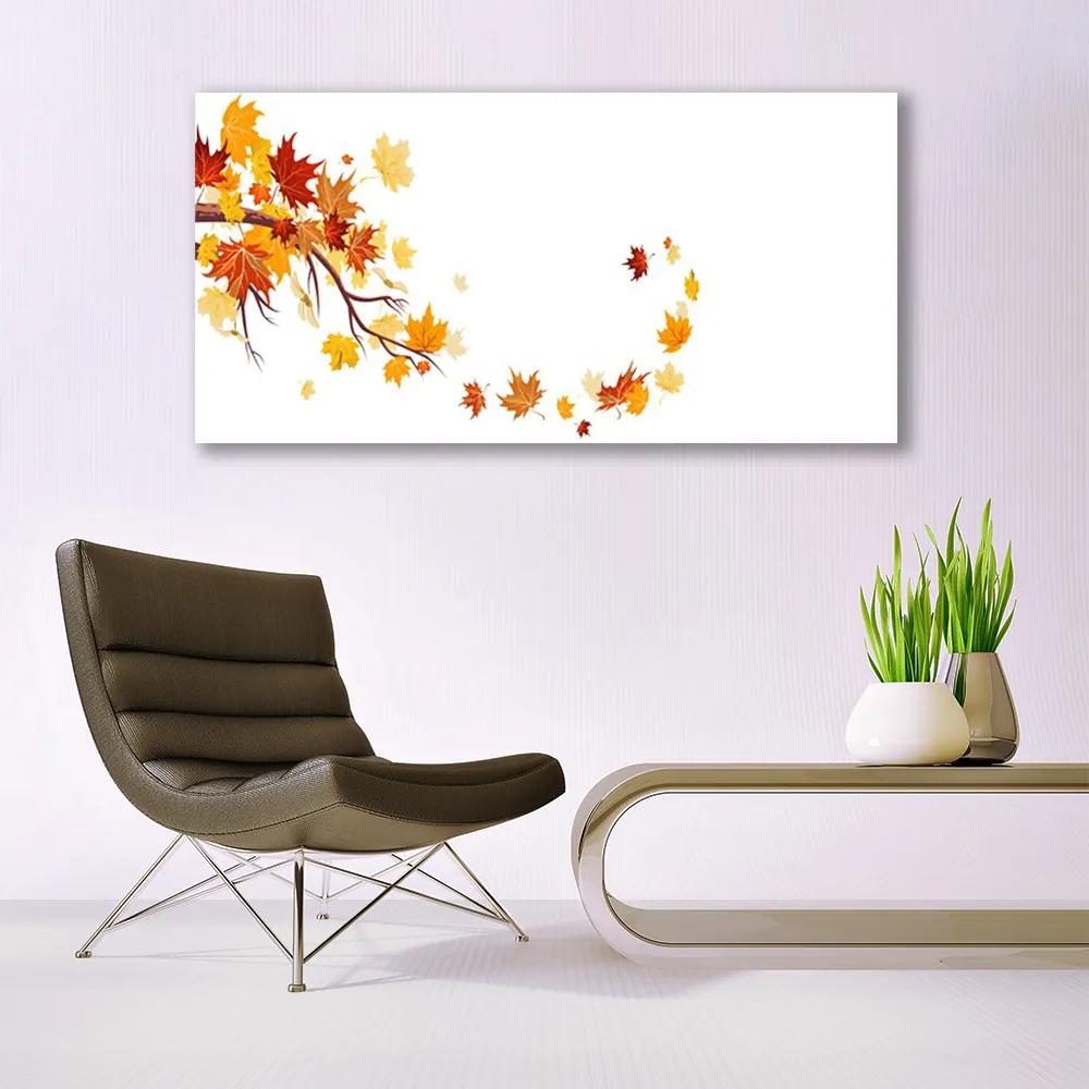 Obraz na akrylátovom skle Listy umenie rastlina 120x60 cm