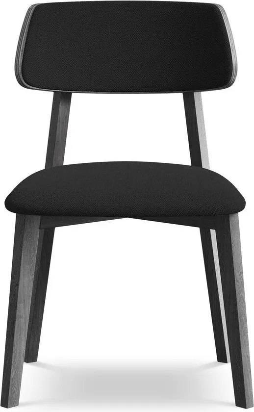 Čierna jedálenská stolička z masívneho dreva Niu – Makamii