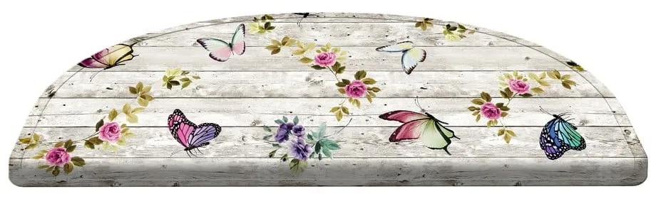 Súprava 16 nášľapov na schody Vitaus Butterfly Life, 20 x 65 cm