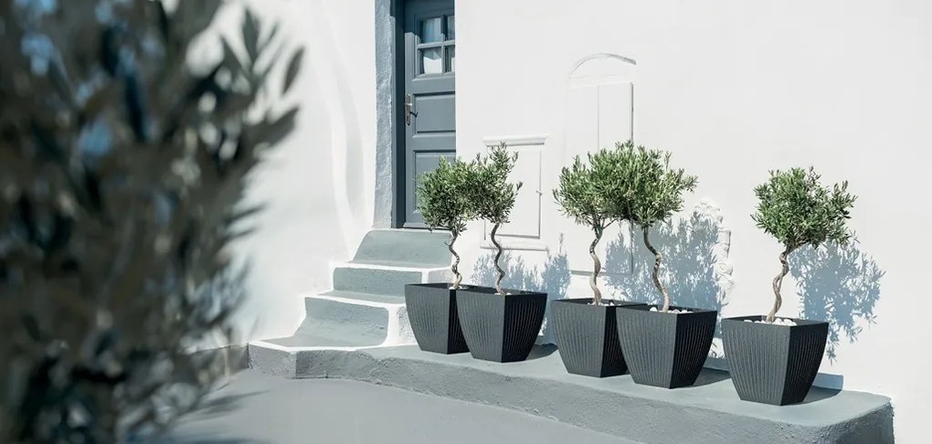 Kvetináč LATIE SQUAR I granitovo čierny