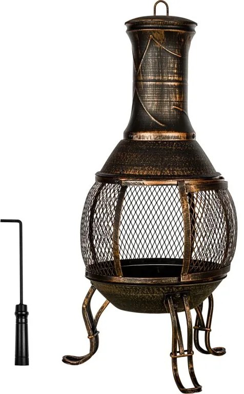 STILISTA terasový krb, 89 cm, bronzový