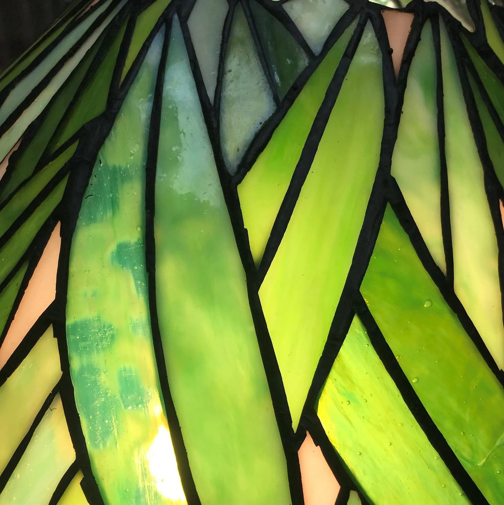 Vitráž lampa do obývačky JAMAICA Ø40