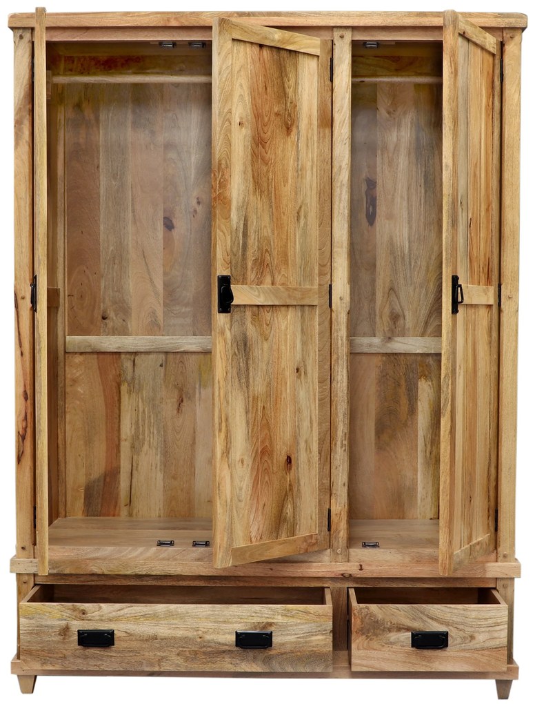 furniture-nabytek.cz - Šatníková skriňa 150 z masívneho dreva mango 150x60x200