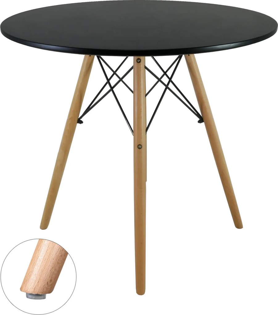 CH Okrúhly jedálenský stôl Jerry - čierna