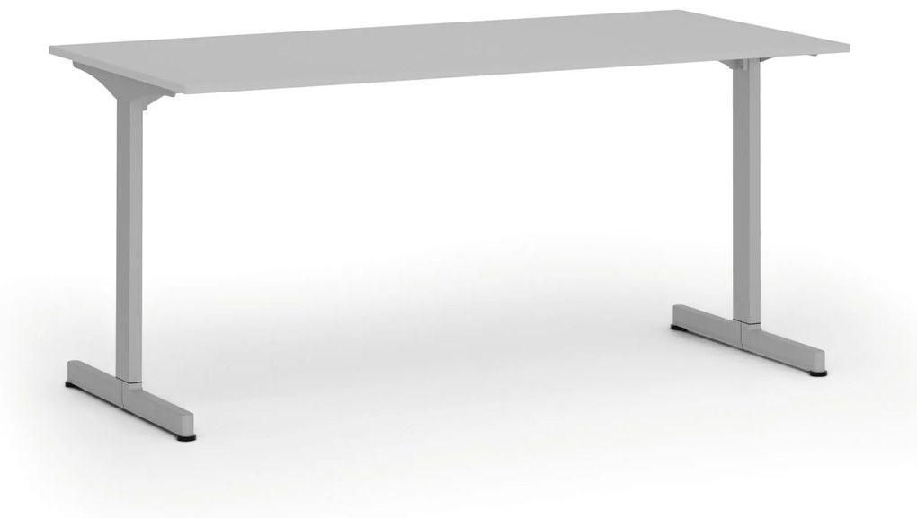 Kancelársky stôl PRIMO BETA, 1600 x 800 mm, sivá podnož, sivá