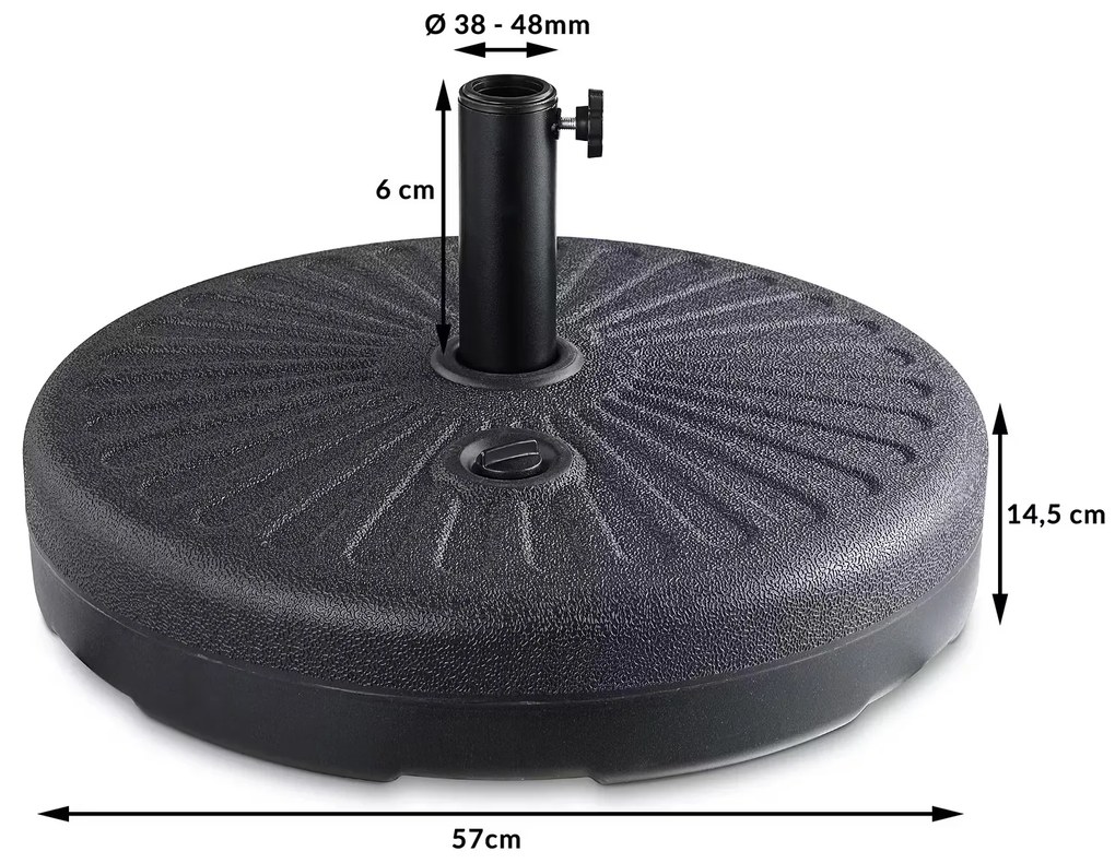 InternetovaZahrada Stojan na slnečník Ø57 cm - antracit