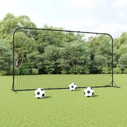 vidaXL Futbalová odrazová sieť čierna 366x90x183 cm HDPE-