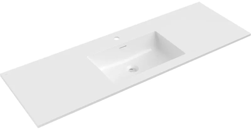 Mexen Otis, umývadlo na zapustenie 141 x 46,5 cm, biela lesklá, 25181400
