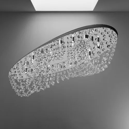 Krištáľ strop svietidlo LUXERA 69046 ELIPTHON 24*65
