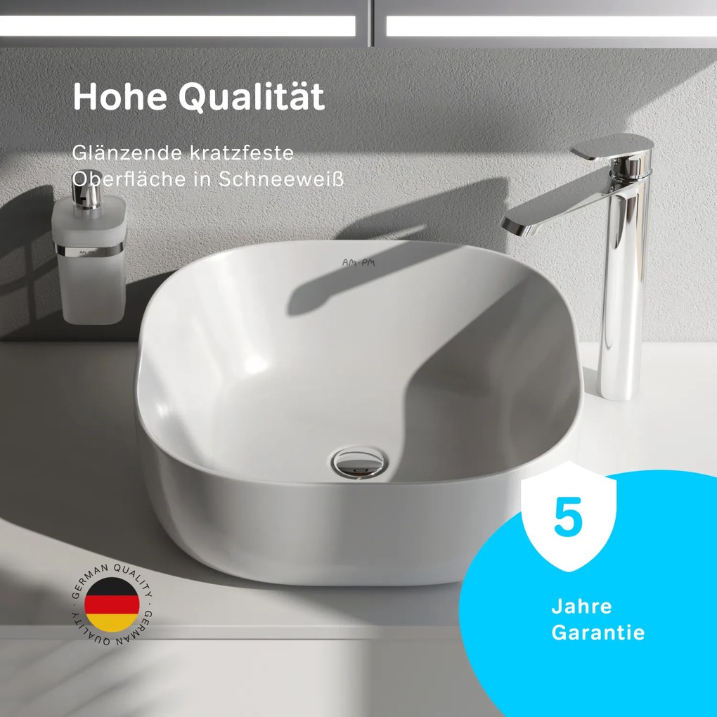 Pultové umývadlo 43 AM.PM Func MFAWCC30430WG biele lesklé