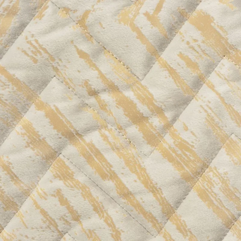 EUROFIRANY Zamatový prehoz 220 cm x 240 cm krémová 100 % polyester Rozmery textílií: 170 cm x 210 cm