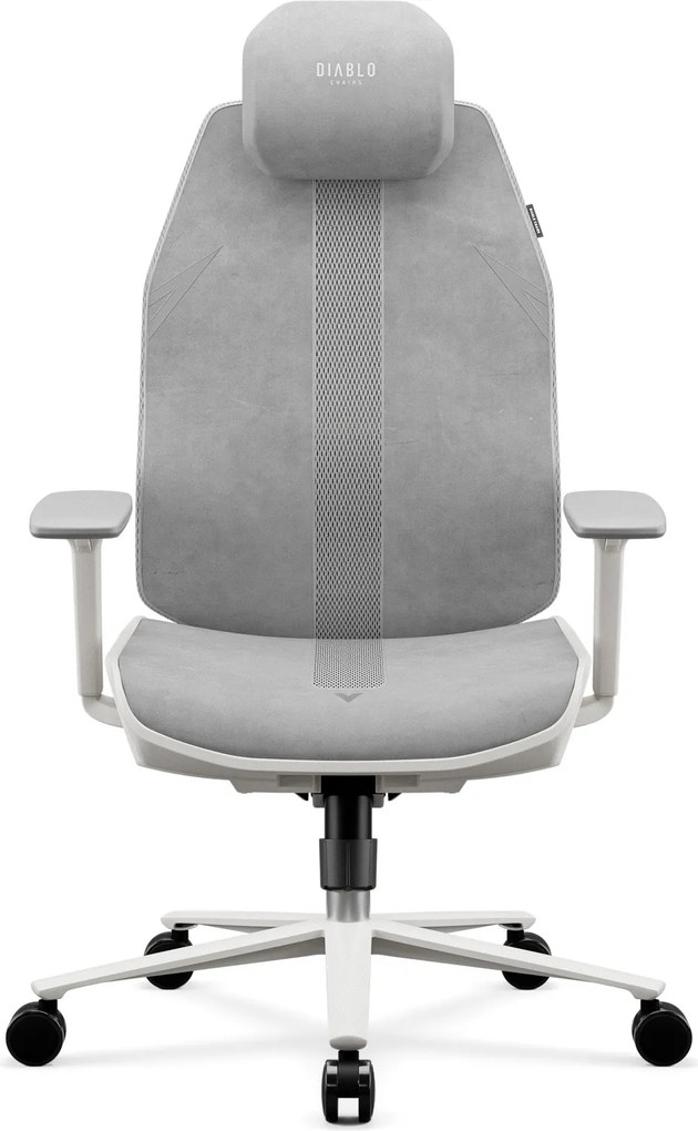Ergonomická kancelárska stolička, svetlosivá: Diablo V-Flash Light Grey