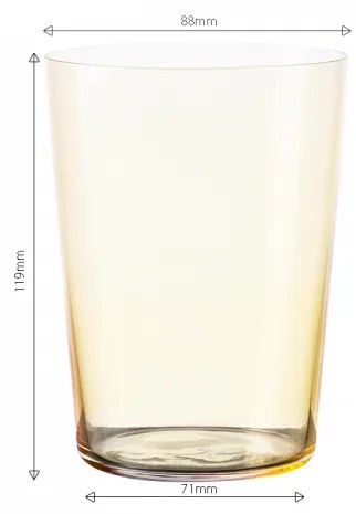 Lunasol - Poháre Tumbler žlté 515 ml set 6 ks – 21st Century Glas Lunasol META Glass (322662)