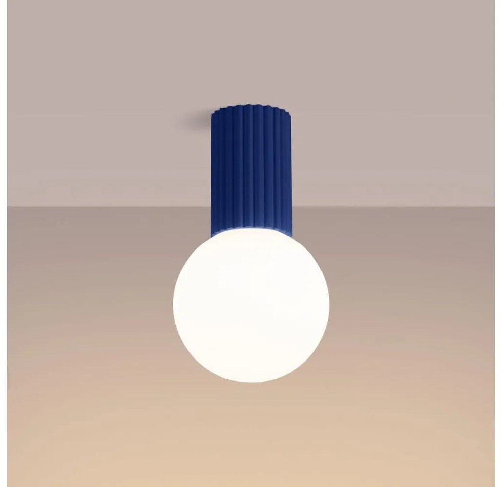 Sollux SL.1738 - Kúpeľňové stropné svietidlo HALO 1xG9/8W/230V IP44 modrá