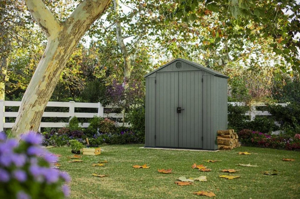 Záhradný domček Keter Darwin 6 x 4 zelený, s podlahou