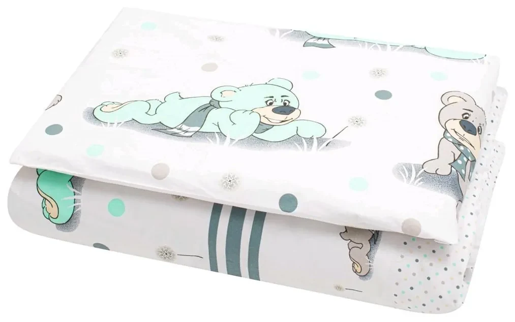 2-dielne posteľné obliečky New Baby 90/120 cm sivý medvedík