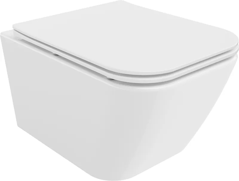 Mexen Madox WC misa Rimless s doskou s pomalým zatváraním slim, duroplast, biela lesklá - 30154000