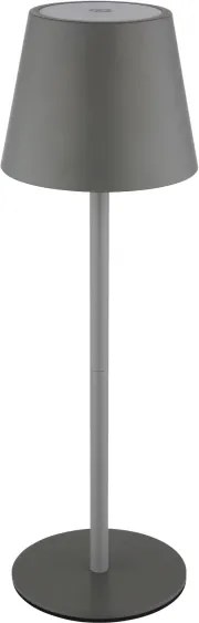 Globo 58488G-LED stmievateľná dotyková nabíjateľná vonkajšia stolná lampa VANNIE 3W/5V IP54 1800mAh sivá