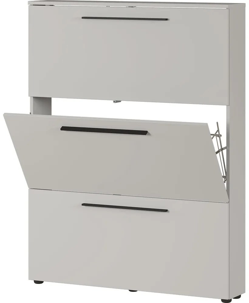 Sivobéžová výklopná skrinka na topánky Utah - Germania