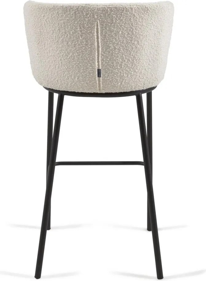 Biela barová stolička (výška sedadla 75 cm) Ciselia – Kave Home