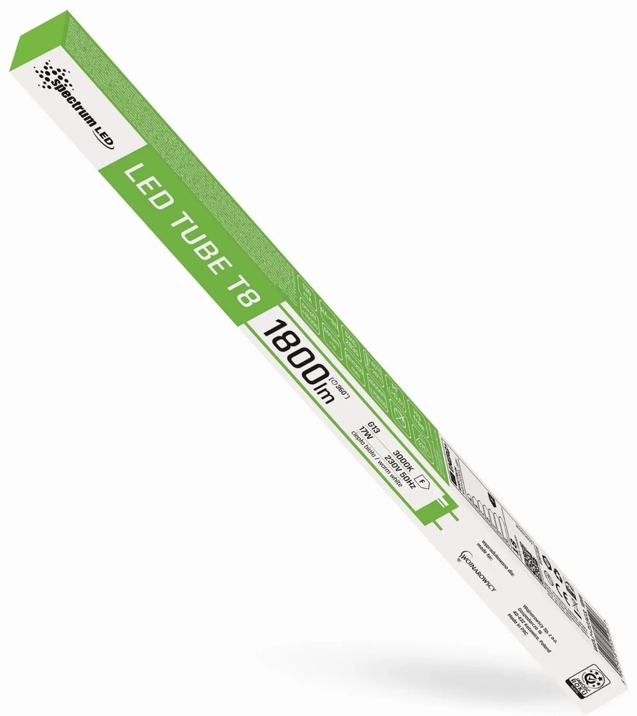 Spectrum LED Spectrum, LED trubica 120CM, 1800lm, T8, 230V, 17W, 3000K teplá biela, WOJ+22305, OSW-12004
