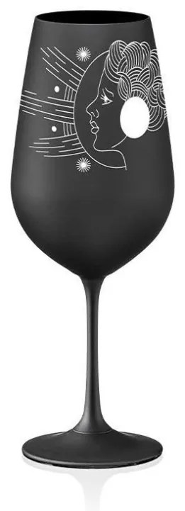 Crystalex pohár Zverokruhy Panna čierna 550 ml