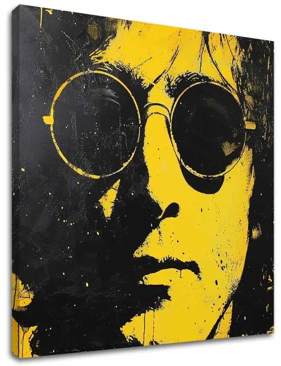 Obraz John Lennon - Žltý odraz reality | 100% originál domaľovaný akrylom