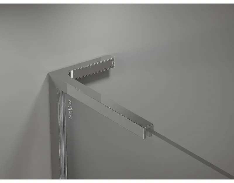Mexen, Mexen Kioto-X L sprchová stena 90 x 200 cm, priehľadná 10 mm, chróm - 800-090-107-01-00-X