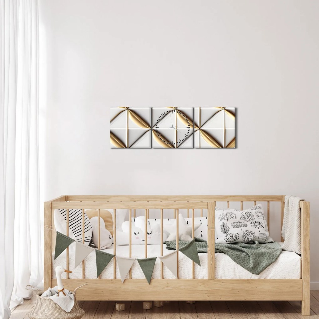 Obraz - Dekoratívna textúra (s hodinami) (90x30 cm)