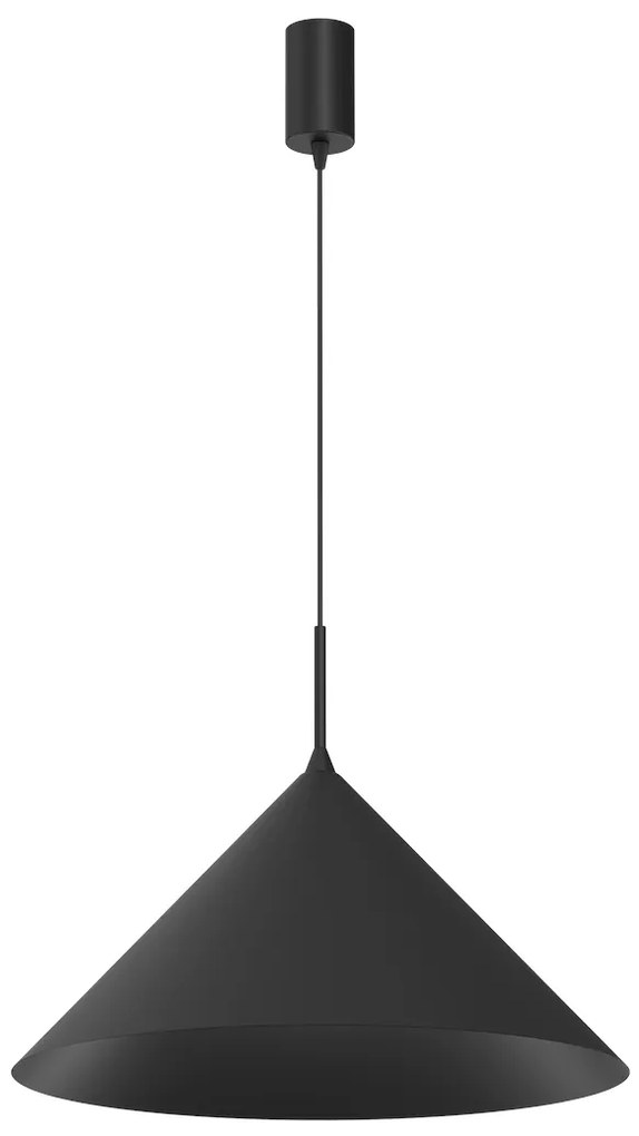 Závesné svietidlo Capital, 1x čierne kovové tienidlo, (fi 46cm), b