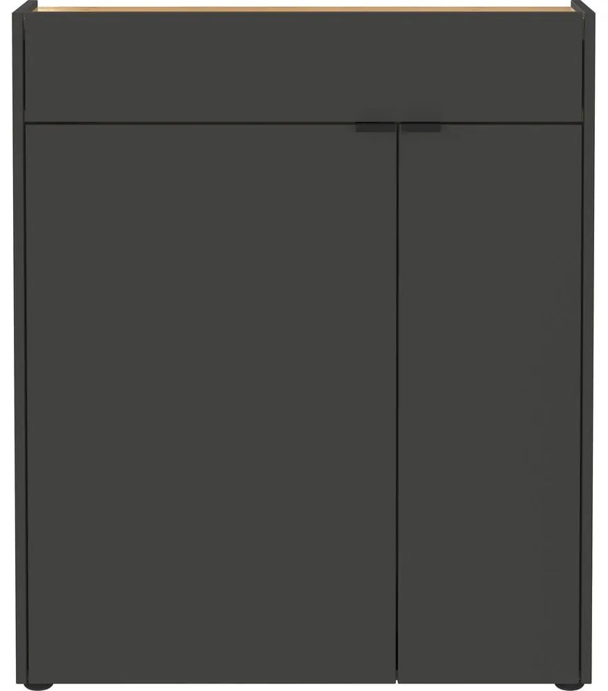 Antracitová skrinka 82x102x22 cm Ameca – Germania