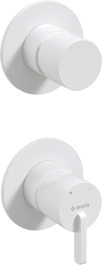 Deante Silia, sprchová batéria pod omietku so sprchovým prepínačom, biela matná, DEA-BQS_A44P