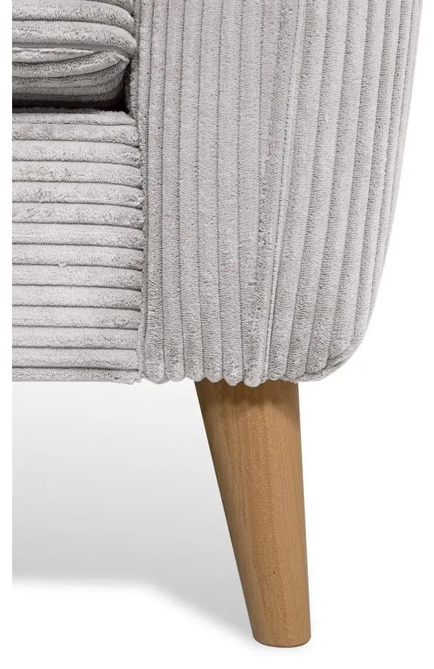 Svetlosivá menčestrová rohová pohovka (ľavý roh) Paris – Scandic