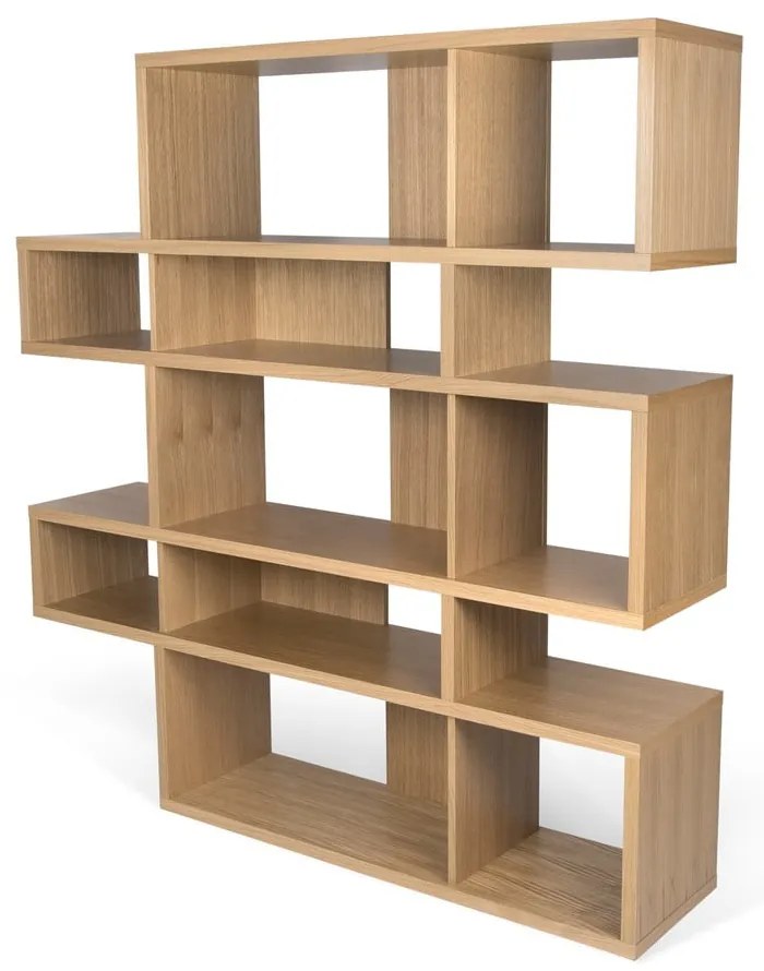 Knižnica v dubovom dekore TemaHome London, 34 × 160 cm