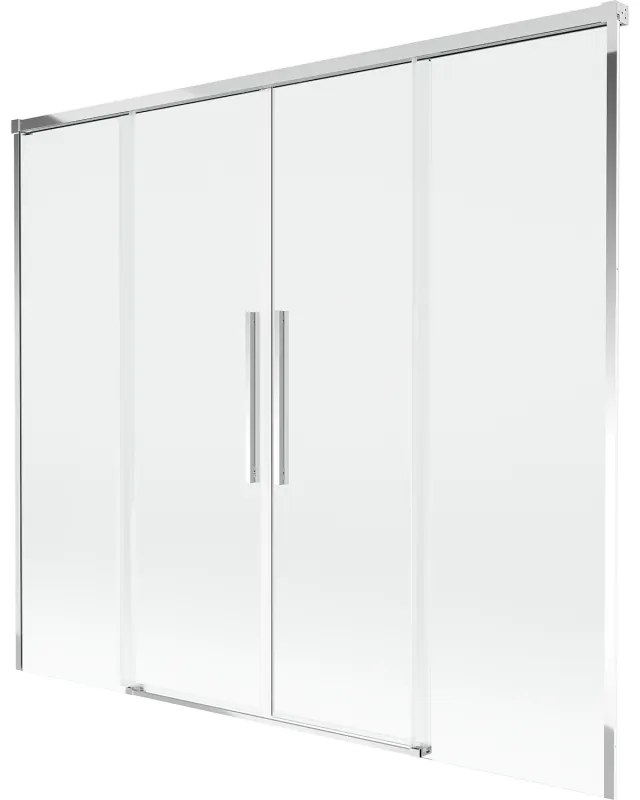 Mexen Rox, 2-krídlová posuvná vaňová zástena 190 x 150 cm, 8mm číre sklo, chrómový profil, 8C9-190-002-01-00