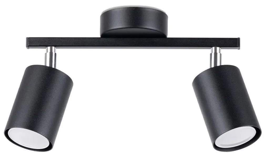 Sollux SL.1127 - Bodové svietidlo LEMMI 2xGU10/40W/230V čierna