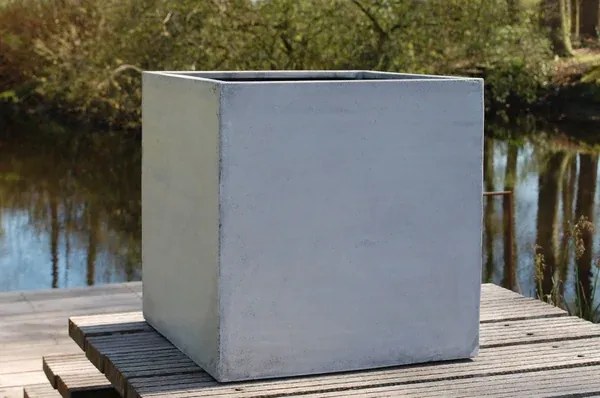 Kvetináč BLOCK, sklolaminát, 50x50x50 cm, betón design