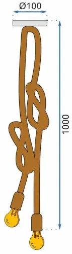 Stropné svietidlo Rope
