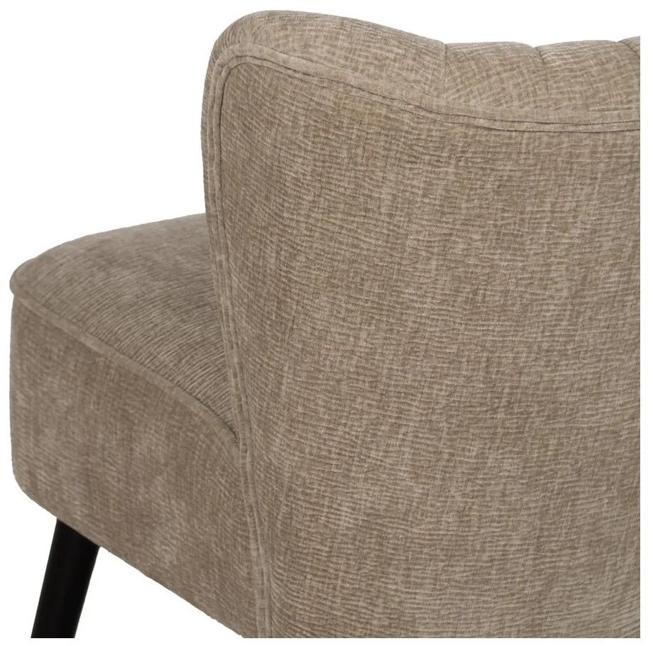 Béžové ženilkové kreslo Glam – Ixia