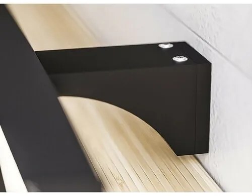 Panlux LED svietidlo do kúpeľne Elesar čierna, š. 60 cm, IP44, 12 W