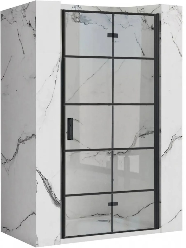 Rea - MOLIER skladacie sprchové dvere 100x190cm, čierna, REA-K6963