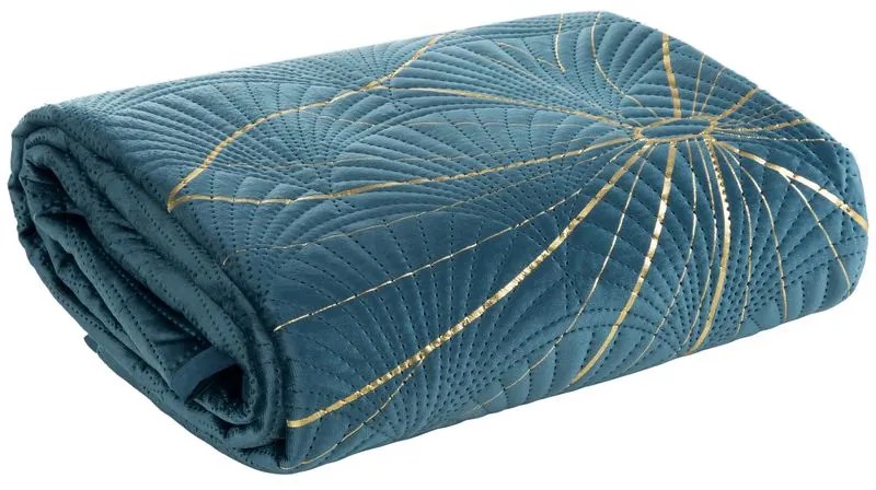 Dekorstudio Luxusný prehoz na posteľ v tyrkysovej farbe Lotos2 Rozmer prehozu (šírka x dĺžka): 170x210cm