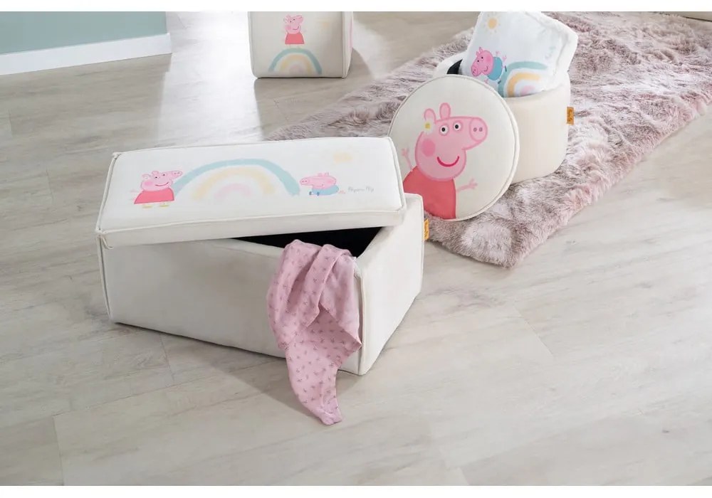 Biela detská lavica Peppa Pig – Roba