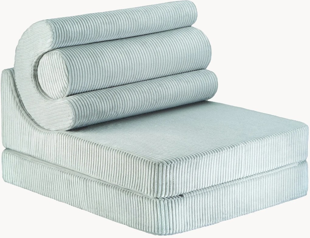 Ručne vyrobená menčestrová skladacia stolička Flipster