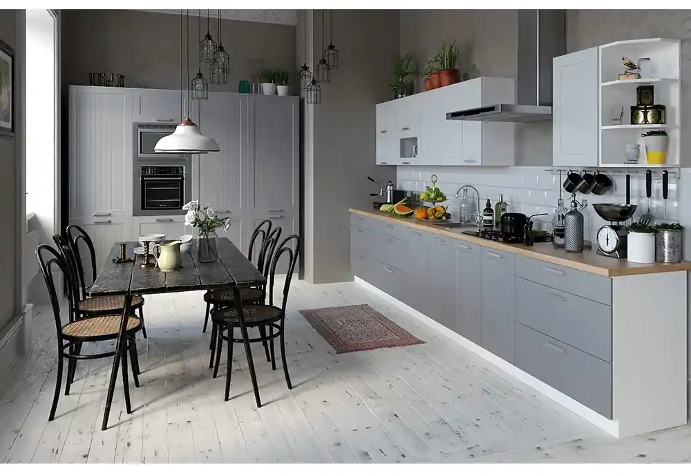 Kuchyňa Julia - svetlosivá / biela | BIANO