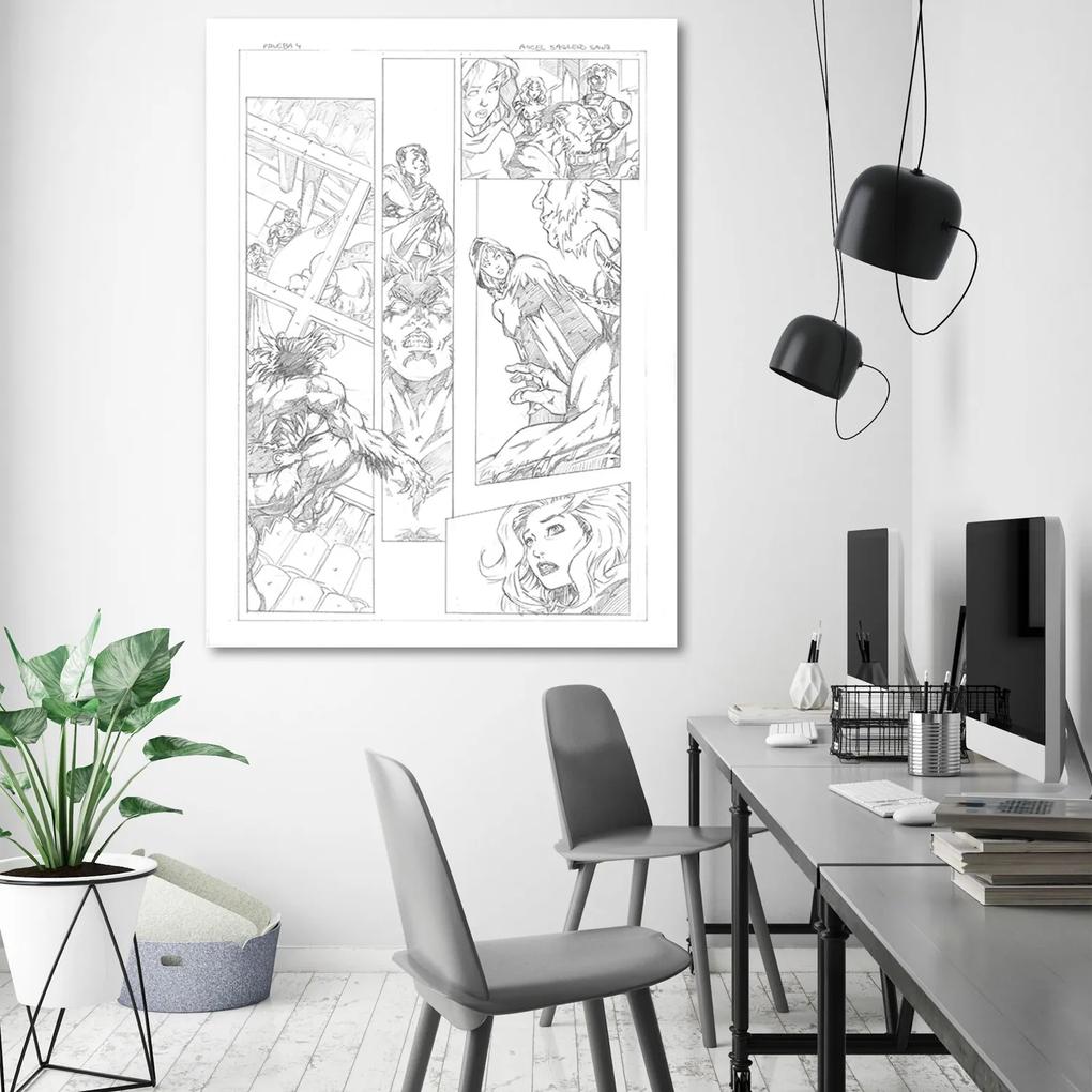 Gario Obraz na plátne Stretnutie s komiksom - Saqman Rozmery: 40 x 60 cm