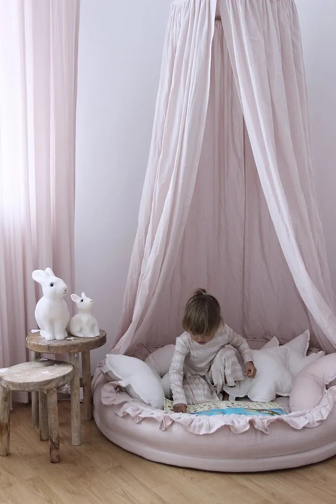 lovel.sk Ľanová záclona/ záves Pure Nature Exclusive - Púdrovo ružová